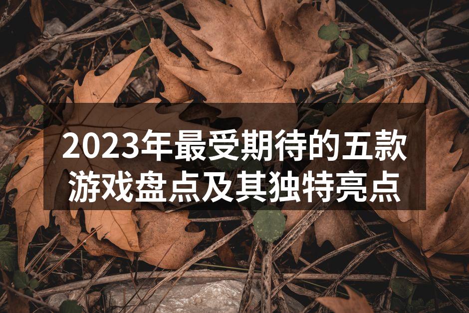 2023年最受期待的五款游戏盘点及其独特
